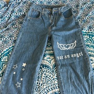 JEAN PANTS WITH print